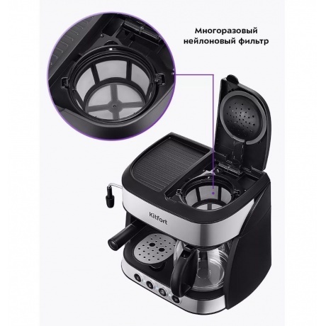 Кофейная станция Kitfort КТ-7185 - фото 19