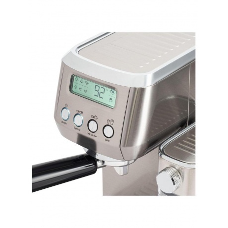 Кофеварка рожковая Hyundai HEM-9999 1350Вт серебристый - фото 8