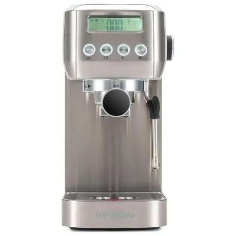 Кофеварка рожковая Hyundai HEM-9990 1350Вт серебристый
