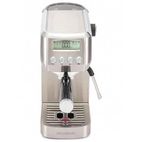 Кофеварка рожковая Hyundai HEM-9990 1350Вт серебристый - фото 4