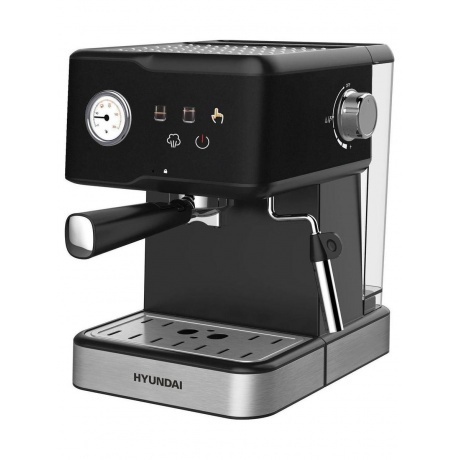 Кофеварка рожковая Hyundai HEM-4204 1000Вт черный - фото 1