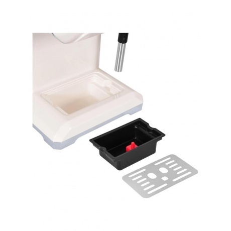 Кофеварка рожковая Hyundai HEM-5300 850Вт бежевый/серебристый - фото 11