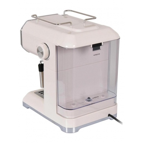 Кофеварка рожковая Hyundai HEM-5300 850Вт бежевый/серебристый - фото 5