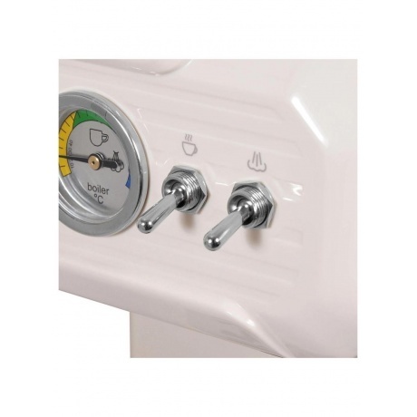 Кофеварка рожковая Hyundai HEM-5300 850Вт бежевый/серебристый - фото 8