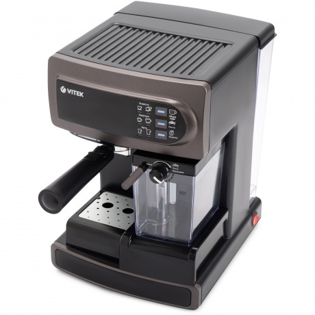 Кофеварка рожковая Vitek VT-1517 BN 1238Вт коричневый - фото 2