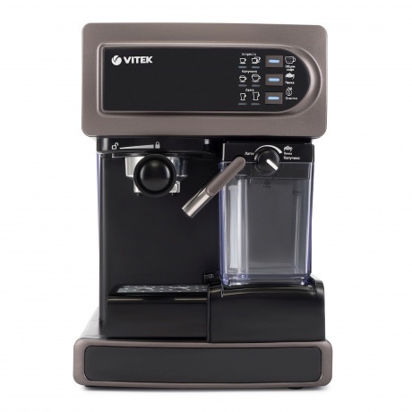 Кофеварка рожковая Vitek VT-1517 BN 1238Вт коричневый - фото 24