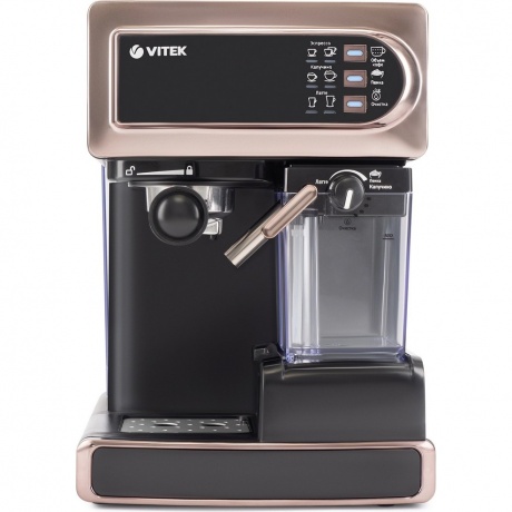 Кофеварка рожковая Vitek VT-1517 GD 1238Вт золотистый - фото 4