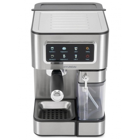 Кофеварка рожковая Hyundai HEM-5306 1350Вт серебристый/черный - фото 3
