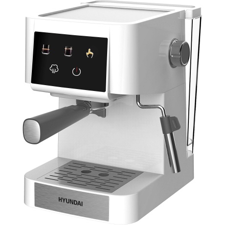 

Кофеварка рожковая Hyundai HEM-3203 1000Вт белый/серебристый
