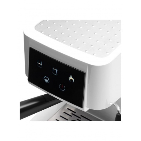 Кофеварка рожковая Hyundai HEM-3203 1000Вт белый/серебристый - фото 7