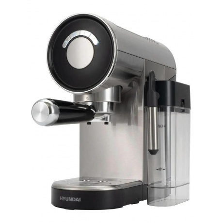 Кофеварка рожковая Hyundai HEM-4305 1350Вт серебристый/черный - фото 2