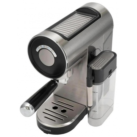 Кофеварка рожковая Hyundai HEM-4305 1350Вт серебристый/черный - фото 4