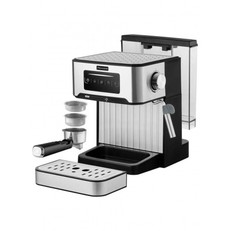 Кофеварка рожковая Rondell RDE-1106 850Вт серебристый - фото 3