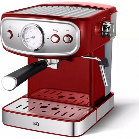 Кофеварка эспрессо BQ CM1006 Красный-Стальной - фото 1
