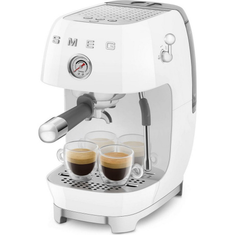 Кофеварка рожковая Smeg ECF03WHEU белая - фото 2