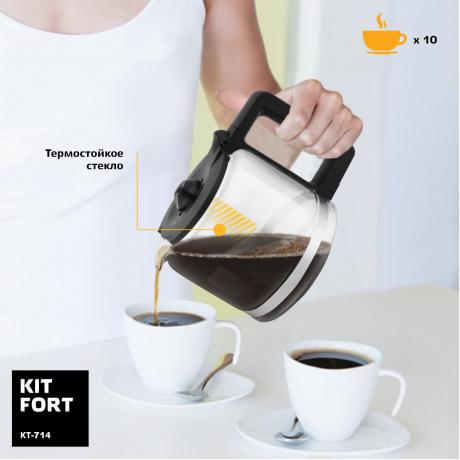 Капельная кофеварка Kitfort KT-714 - фото 6