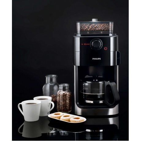 Кофеварка капельная Philips HD7767 1000Вт черный/стальной - фото 2