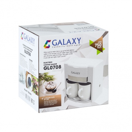 Кофеварка капельная Galaxy GL 0708 White - фото 5