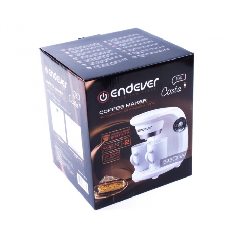 Кофеварка Endever Costa-1040, белая 550 Вт - фото 8
