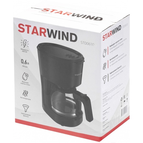 Кофеварка капельная Starwind STD0610 600Вт черный - фото 15