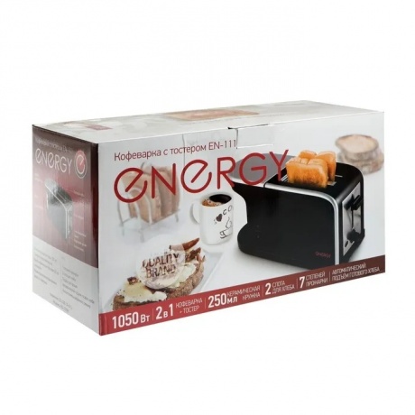 Кофеварка Energy EN-111 2 в 1 с тостером , 900-1050Вт - фото 7