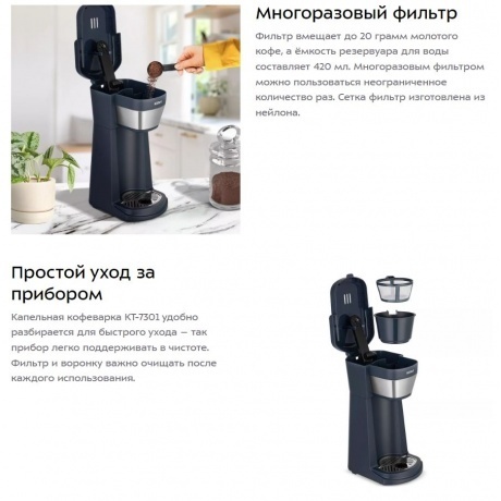 Кофеварка капельная Kitfort КТ-7301 - фото 11