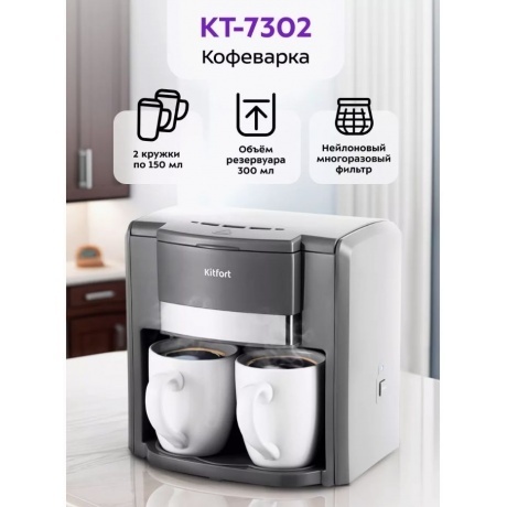 Кофеварка капельная Kitfort КТ-7302 - фото 10