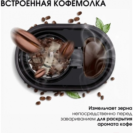 Капельная кофеварка со встроенной кофемолкой BQ CM7000 Стальной-Черный - фото 4