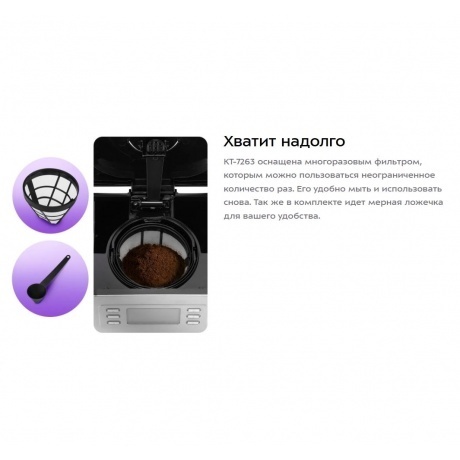 Кофеварка капельная Kitfort КТ-7263 - фото 13