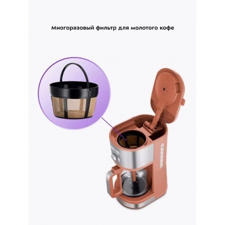 Кофеварка капельная Kitfort КТ-7445 - фото 23