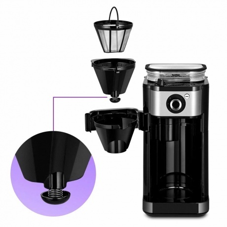 Кофеварка автоматичекая Kitfort КТ-7364 - фото 3