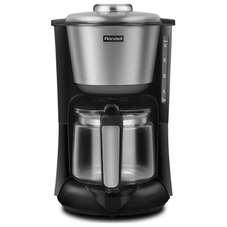 Кофеварка капельная Rondell 1100-RE-01 1000Вт серебристый/черный - фото 1