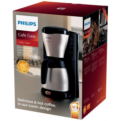 Кофеварка капельная Philips HD7546/20 Cafe Gaia серебристая/черная - фото 11