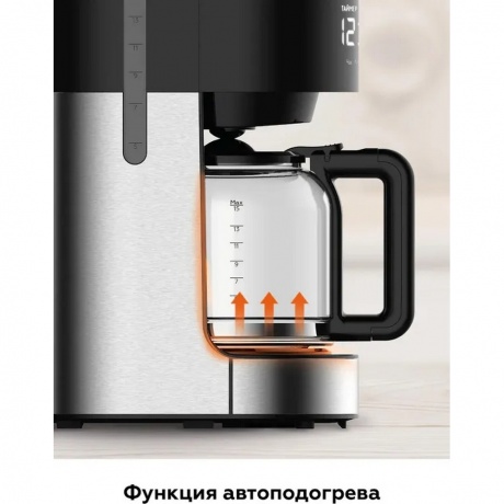 Капельная кофеварка BQ CM1001 Черный-стальной - фото 14
