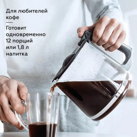 Капельная кофеварка BQ CM1004 Стальной-черный - фото 5