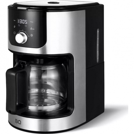 Капельная кофеварка со встроенной кофемолкой BQ CM1010 Черный-Стальной - фото 1