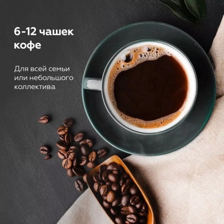 Капельная кофеварка со встроенной кофемолкой BQ CM1010 Черный-Стальной - фото 6