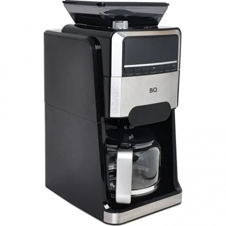 Капельная кофеварка со встроенной кофемолкой BQ CM3002 Черный-Стальной - фото 2
