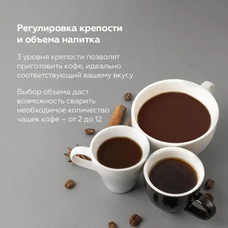 Капельная кофеварка со встроенной кофемолкой BQ CM3002 Черный-Стальной - фото 13