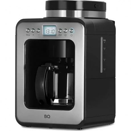 Капельная кофеварка со встроенной кофемолкой BQ CM7001 Стальной-Черный - фото 1