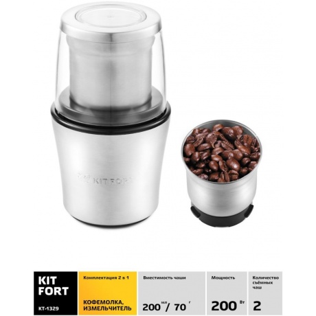 Кофемолка Kitfort КТ-1329 - фото 2