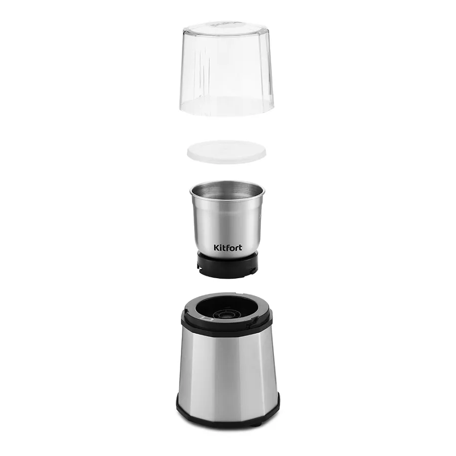 Кофемолка Kitfort КТ-746 нержавеющая сталь/черный - фото 3