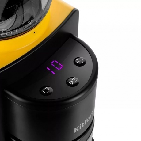 Кофемолка Kitfort КТ-7209-1 черно-желтый - фото 3