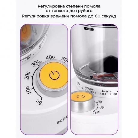 Кофемолка Kitfort КТ-7475 - фото 17