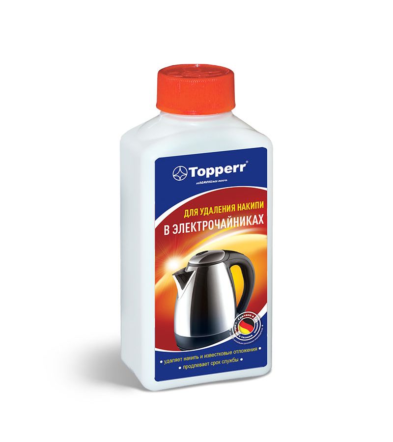 Очиститель от накипи для чайников Topperr 3031 250мл комплект 50 штук средство для удаления накипи topper 3031 для водонагревательных приборов