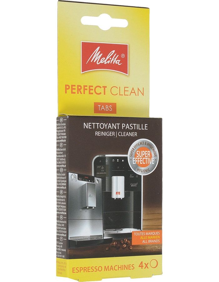 таблетки для чистки кофемашин от кофейных масел expert cm для wmf 100 таб по 1 3г Очищающие таблетки для кофемашин Melitta Perfect Clean 4x1.8г