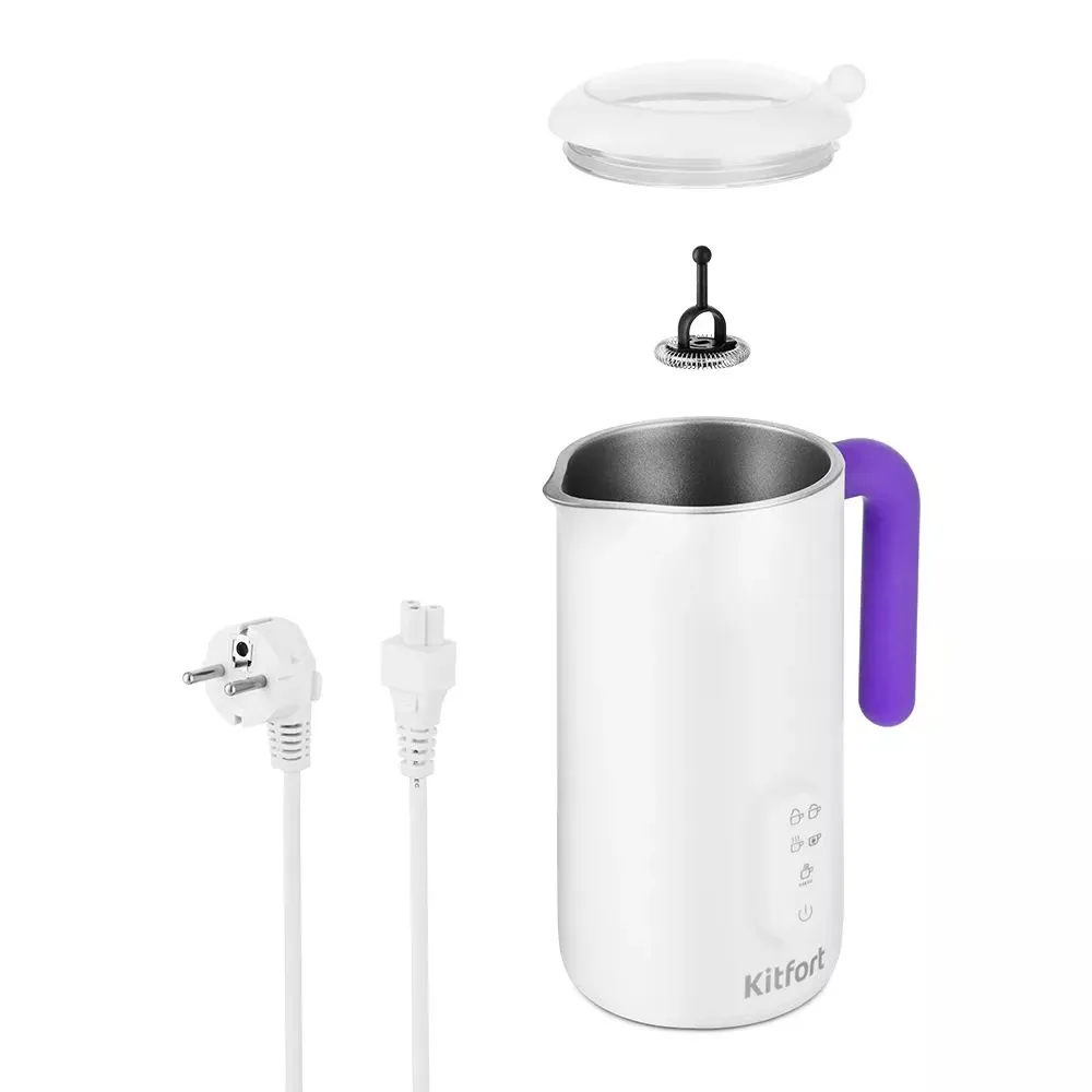 Капучинатор Kitfort КТ-774-1 бело-фиолетовый - фото 5