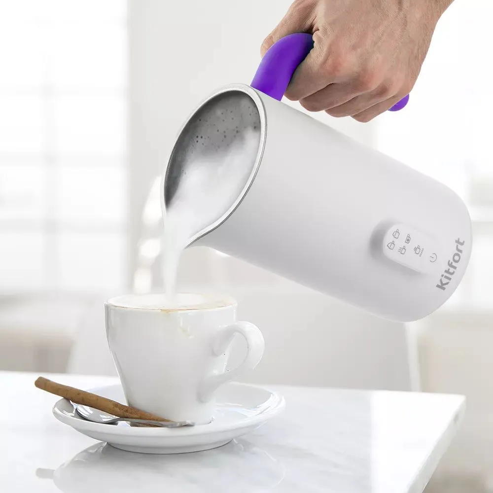 Капучинатор Kitfort КТ-774-1 бело-фиолетовый - фото 7