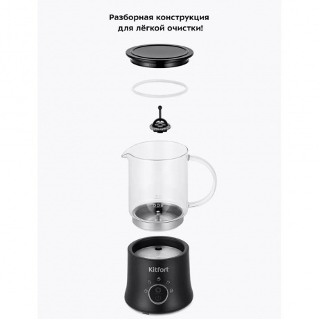 Капучинатор Kitfort КТ-7199-1 черный - фото 32