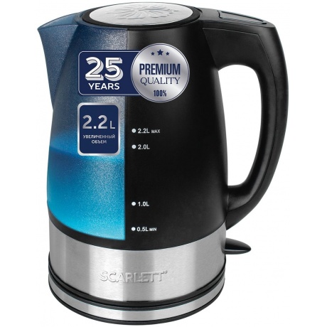 Чайник электрический Scarlett Sc-1020 2 2Л 2200Вт Черный (Пластик) - фото 17
